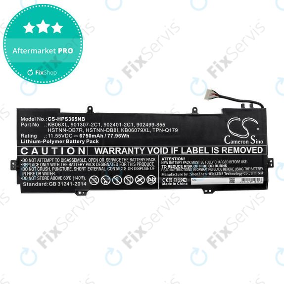Batéria pre HP Spectre X360 15, 6750mAh, Li-Pol, 11.55V, KB06XL, HQ