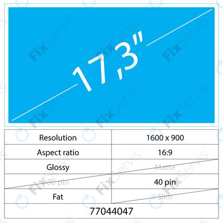 17.3 LCD Fat Lesklý 40 pin HD+