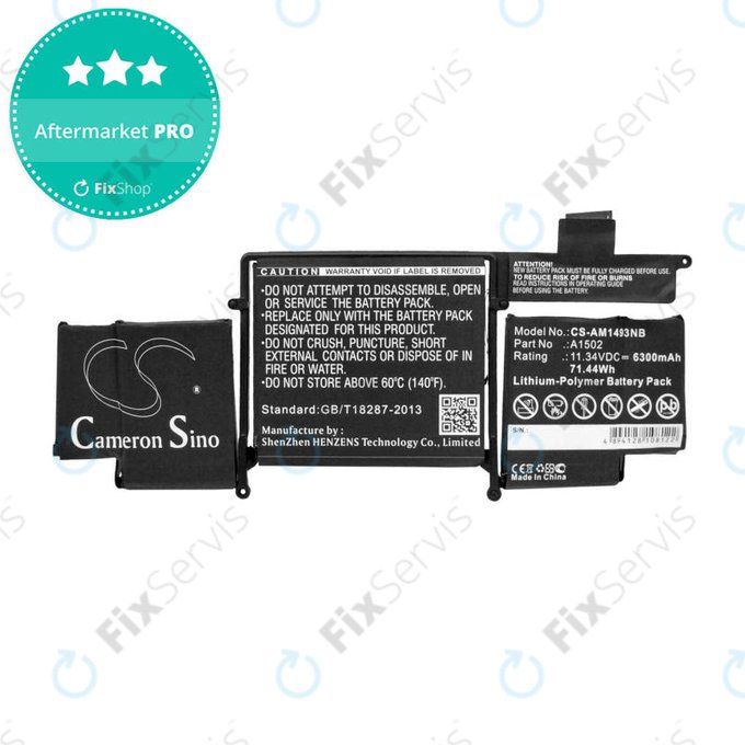 Apple MacBook Pro 13" A1502 (Late 2013 - Mid 2014) - Batéria A1493 6300mAh HQ