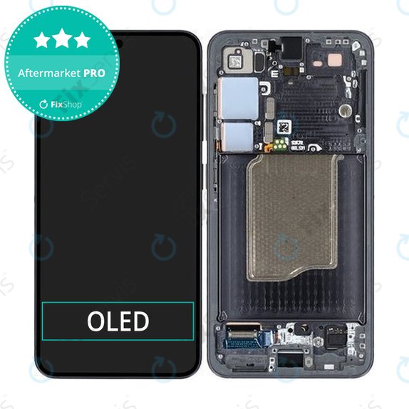 Samsung Galaxy S25 - LCD Displej + Dotykové Sklo + Rám (Blueblack) OLED