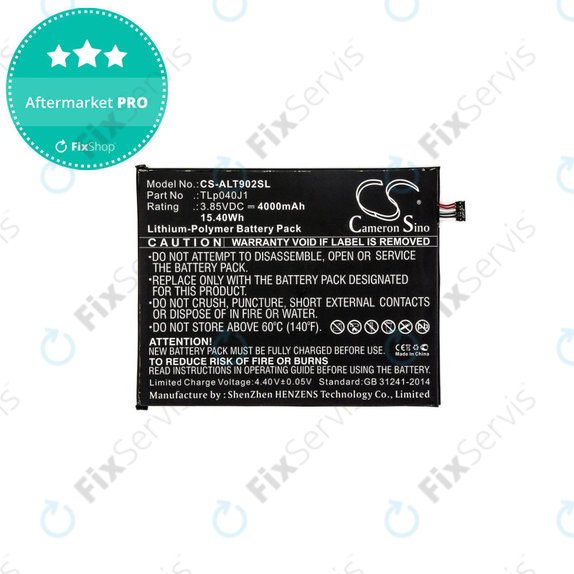Batéria pre Alcatel 8082, Alcatel 9024w, 4000mAh, Li-Pol, 3.85V, TLp040J1, HQ