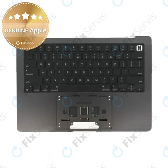 Horný rám klávesnice pre MacBook Pro 14", A3185 (2024), s klávesnicou US a batériou, Space Black, 661-50210, Genuine Apple