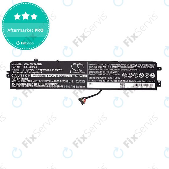 Batéria pre Lenovo Ideapad 700, Legion Y520, R720, 4050mAh, Li-Ion, 11.1V, L14M3P24, HQ