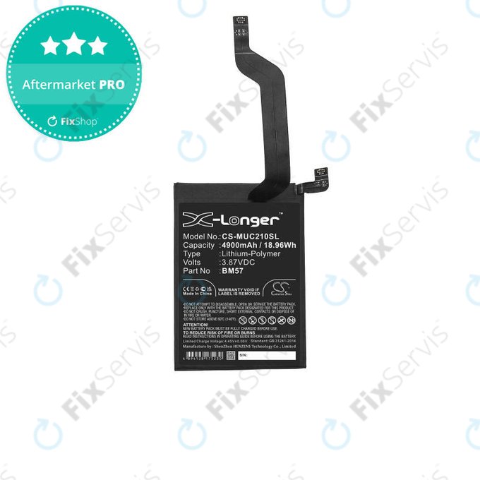 Xiaomi Redmi Note 10 Pro M2101K6G M2101K6R - Batéria BM57 4900mAh HQ