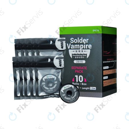 Odsávací knôt Solder Vampire, samostatné balenie, 2UUL DW16, 10ks/balenie