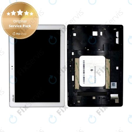Asus ZenPad 10 Z300C, Z300CT, Z300CX, ZD300C - LCD Displej + Dotykové Sklo + Rám (White) - 90NP0232-R20010 Genuine Service Pack