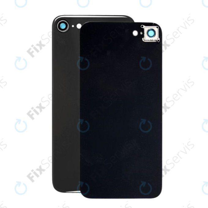 Apple iPhone 8 - Sklo Zadného Housingu + Sklíčko Zadnej Kamery (Space Gray)