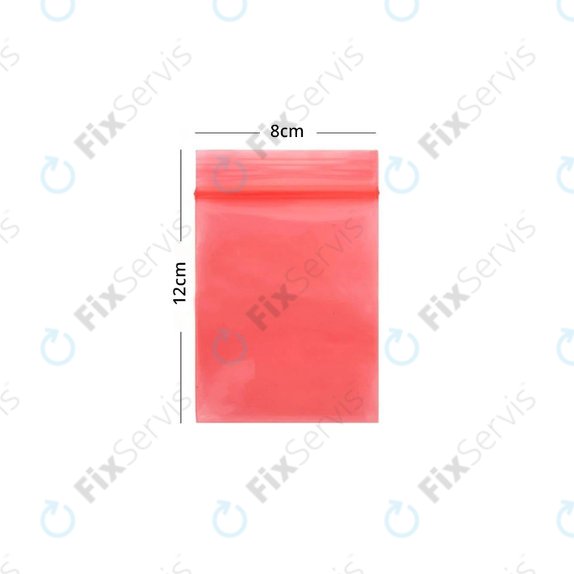 ESD Antistatický Uzatvárateľny Sáčok (Red) - 8x12cm 100ks