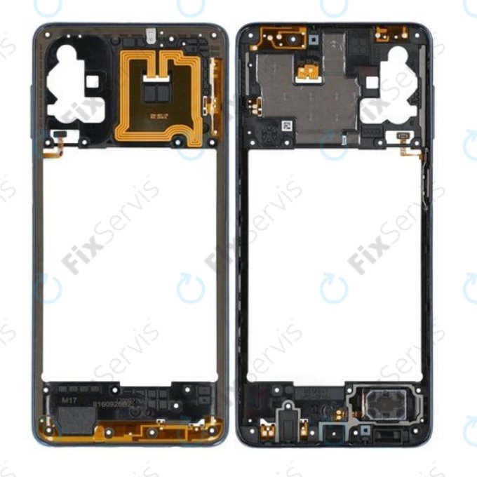 Samsung Galaxy M51 M515F - Stredný Rám (Celestial Black) - GH97-25354A Genuine Service Pack