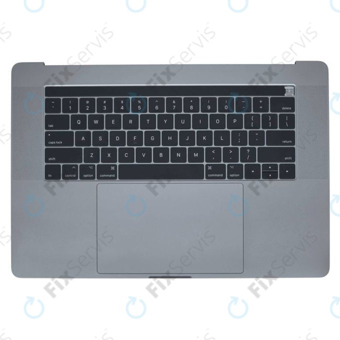 Apple MacBook Pro 15" A1707 (Late 2016 - Mid 2017) - Horný Rám Klávesnice + Klávesnica US + Mikrofón + Trackpad + Reproduktory (Space Gray)