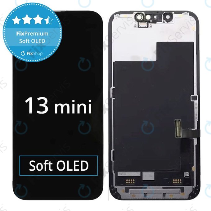 Apple iPhone 13 Mini - LCD Displej + Dotykové Sklo + Rám Soft OLED FixPremium