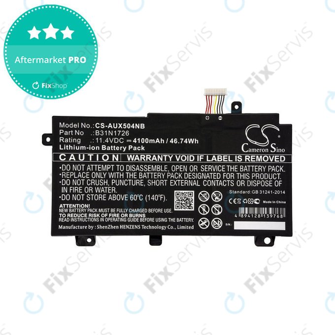 Batéria pre Asus TUF 504, 505, 554, 656, FX504, Tuf Gaming A15, 4100mAh, Li-Ion, 11.4V, B31N1726, HQ