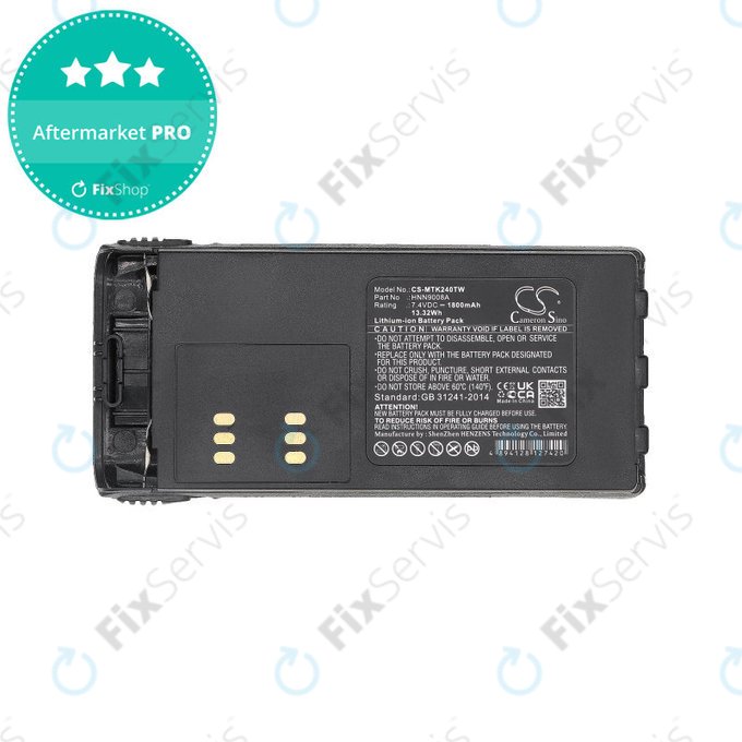 Batéria pre Motorola MTX, GP, HT, 1800mAh, Li-Ion, 7.4V, HNN9008A, HQ