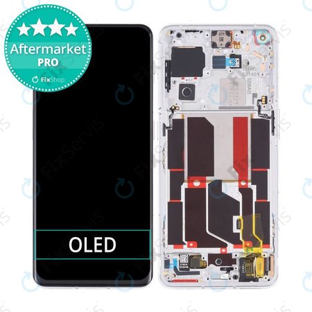 OnePlus 10 Pro NE2210 NE221 - LCD Displej + Dotykové Sklo + Rám (Panda White) OLED