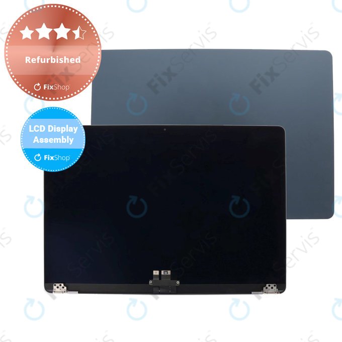 Apple MacBook Air 15" M2 A2941 (2023), M3 A3114 (2024) - LCD Displej + Predné Sklo + Kryt (Midnight) Refurbished