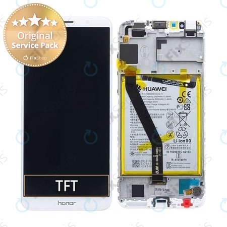 Huawei Honor 7A - LCD Displej + Dotykové Sklo + Rám + Batéria (Gold) - 02351WER Genuine Service Pack