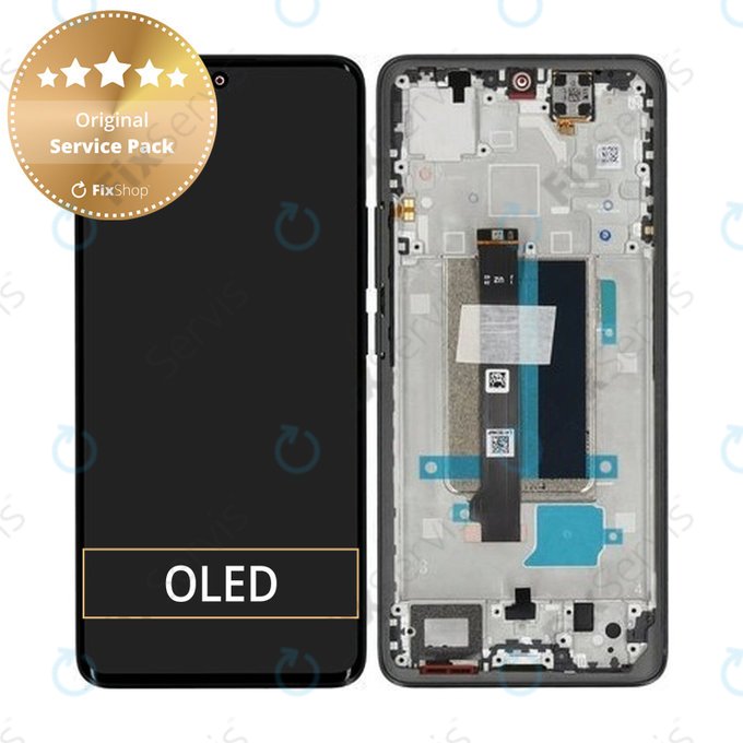 Xiaomi Redmi Note 13 Pro+ 23090RA98C - LCD Displej + Dotykové Sklo + Rám (Midnight Black) - 560002N16U00 Genuine Service Pack