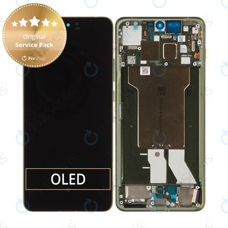 Displej pre Motorola Edge 70, Dotykové sklo s rámom, Bronze Green, 5D68C31543, Genuine Service Pack