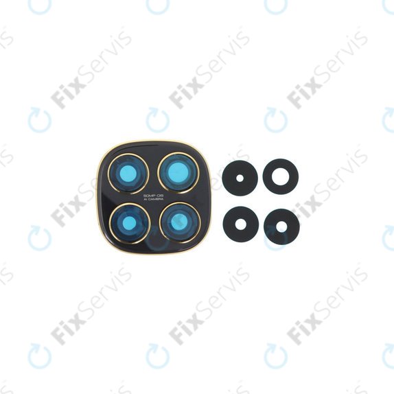 Xiaomi Poco X7 - Sklíčko Zadnej Kamery s Rámom (Black)