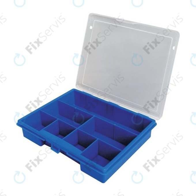 Organizér - 7 Priehradiek - 178 x 145 x 36mm (Modrý)