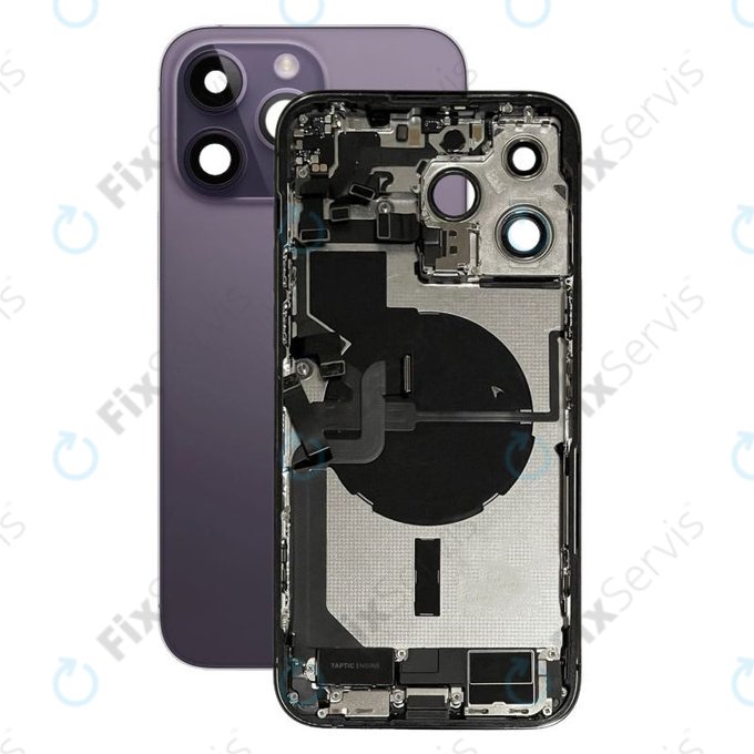 Apple iPhone 14 Pro Max - Zadný Housing s Malými Dielmi (Deep Purple)
