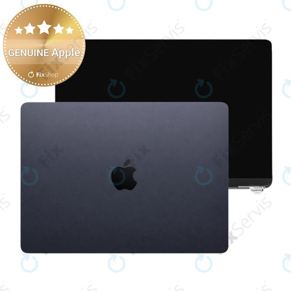 LCD displej pre MacBook Air 13", A3113 (2024), s predným sklom a krytom, Midnight, 661-40281, Genuine Apple