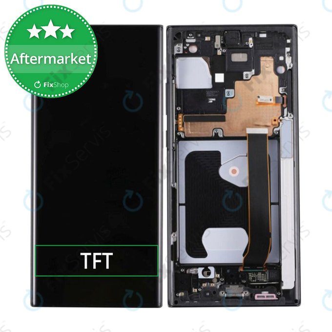 Samsung Galaxy Note 20 Ultra N986B - LCD Displej + Dotykové Sklo + Rám (Mystic Black) TFT
