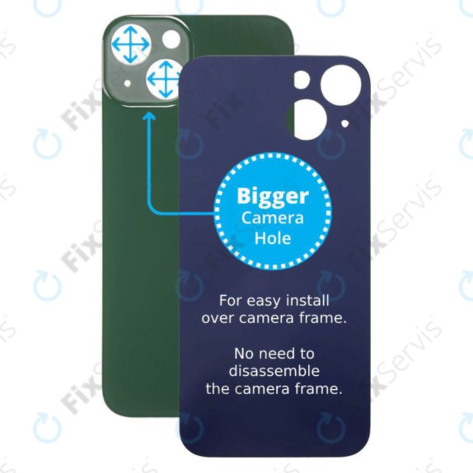 Apple iPhone 13 - Sklo Zadného Housingu so Zväčšeným Otvorom na Kameru (Green)
