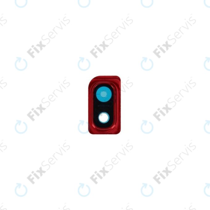 Samsung Galaxy A10 A105F - Sklíčko Zadnej Kamery + Rám (Red) - GH98-44415D Genuine Service Pack