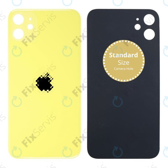 Apple iPhone 11 - Sklo Zadného Housingu (Yellow)