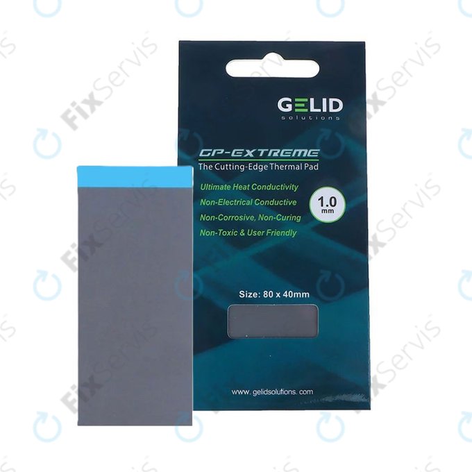Teplovodivá podložka GELID GP-Extreme, 12 W/mK, 80 × 40 × 1,0mm