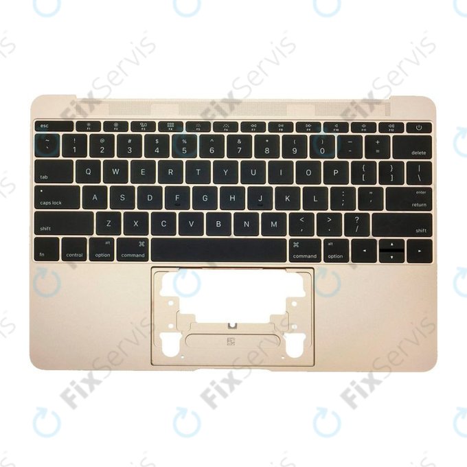 Apple MacBook 12" A1534 (Early 2015 - Mid 2017) - Horný Rám Klávesnice + Klávesnica US (Gold)