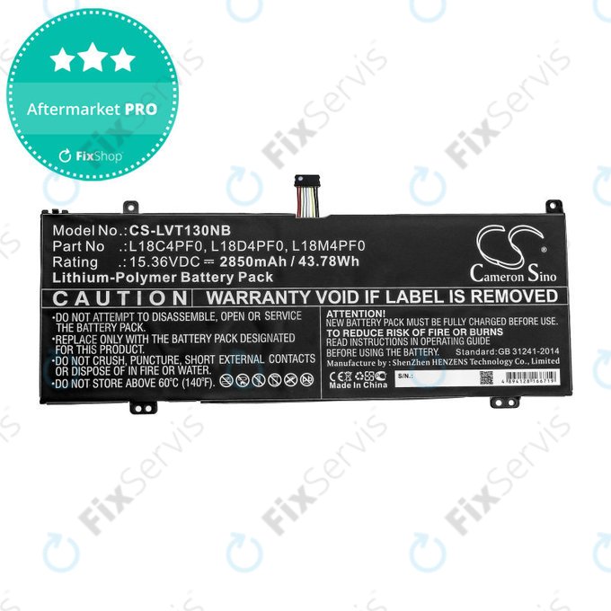 Batéria pre Lenovo ThinkBook 13s, 14s, 2850mAh, Li-Pol, 15.36V, L18C4PF0, HQ