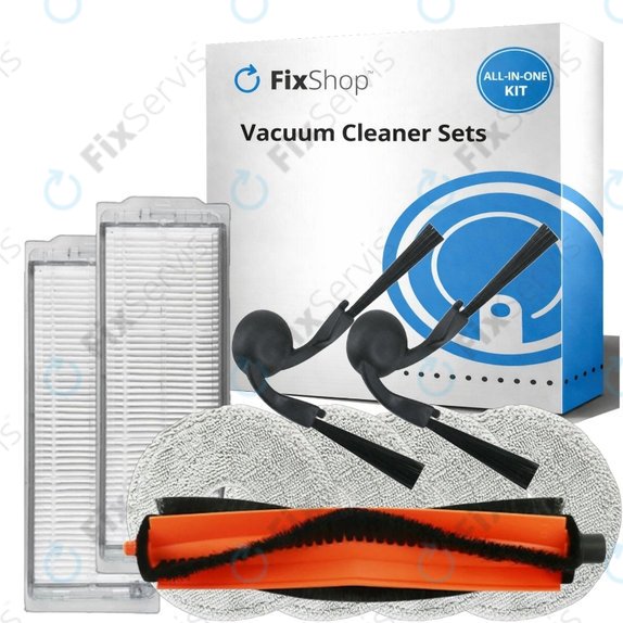 Sada náhradných dielov pre Xiaomi Robot Vacuum S40 Pro (1x Hlavná kefa, 2x Filter, 2x Bočná kefa, 4x Mopovacia utierka)