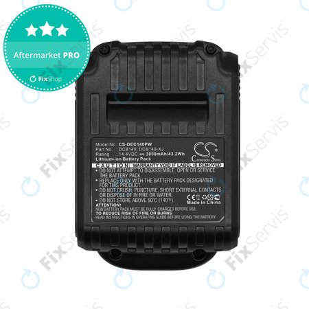 Batéria pre Dewalt DCB090, XR, 3000mAh, Li-Ion, 14.4V, DCB140, HQ