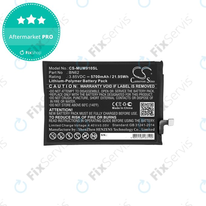 Xiaomi Redmi 9T - Batéria BN62 5700mAh HQ