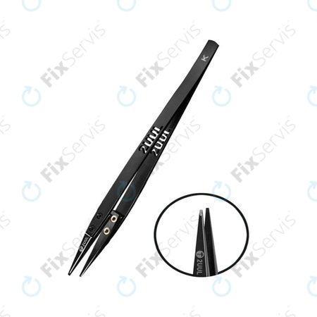 Pinzeta, ESD antistatická s plochým keramickým hrotom, 2UUL TW32