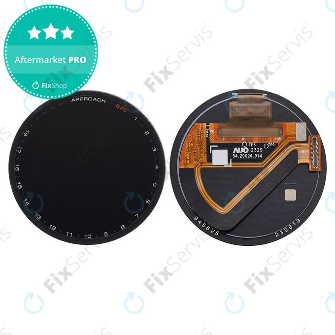 OLED displej + Dotykové sklo bez rámu (Black) pre Garmin Approach S70 47mm