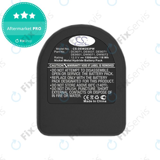 Batéria pre Dewalt DCD940B2, DCD910KX, 1500mAh, Ni-MH, 12V, DC9071, DE9074, HQ