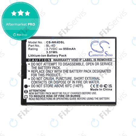 Batéria pre Nokia N97 Mini, E5, E7, BLU Hero 2, 950mAh, Li-Ion, 3.7V, BL-4D, HQ