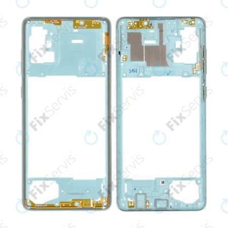 Samsung Galaxy A71 A715F - Stredný Rám (Prism Crush Blue) - GH98-44756C Genuine Service Pack