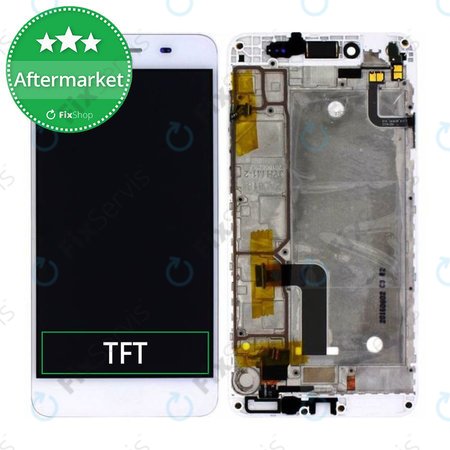 Huawei Y6 II Compact - LCD Displej + Dotykové Sklo + Rám (White) TFT