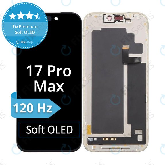 Apple iPhone 17 Pro Max - LCD Displej + Dotykové Sklo + Rám Soft OLED FixPremium 120Hz