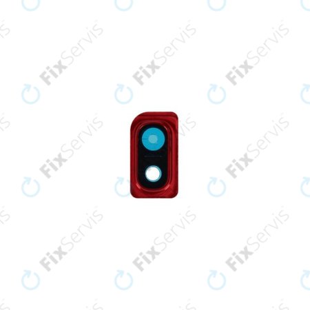 Samsung Galaxy A10 A105F - Sklíčko Zadnej Kamery + Rám (Red) - GH98-44415D Genuine Service Pack