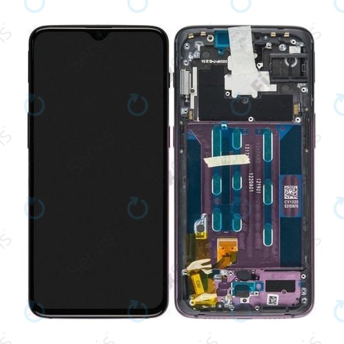 OnePlus 6T -  LCD Displej + Dotykové Sklo + Rám (Thunder Purple) - 2011100042
