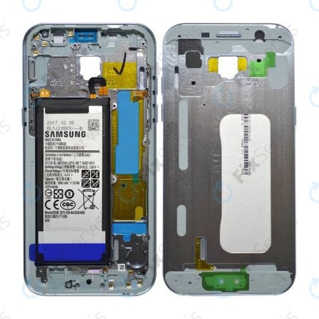 Samsung Galaxy A5 A520F (2017) - Stredný Rám + Batéria (Modrá) - GH82-13664C
