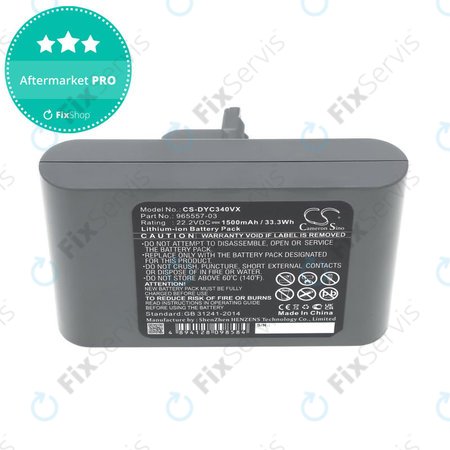 Batéria pre Dyson DC31, DC34, DC35, DC44, DC45, DC56, 1500mAh, Li-Ion, 22.2V, 965557-03, HQ