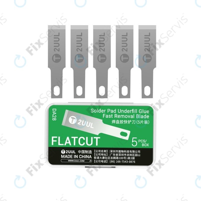 Čepele na odstraňovanie underfill lepidla, plochý rez, 2UUL DA28, 5ks/balenie
