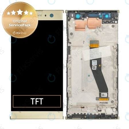 Sony Xperia XA2 Ultra Dual - LCD Displej + Dotykové Sklo + Rám (Gold) - 78PC2300040 Genuine Service Pack