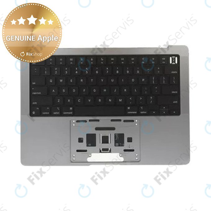 Horný rám klávesnice pre MacBook Pro 14", A2442 (Late 2021), A2779 (Early 2023), s klávesnicou US a batériou, Space Gray, 661-32210, Genuine Apple